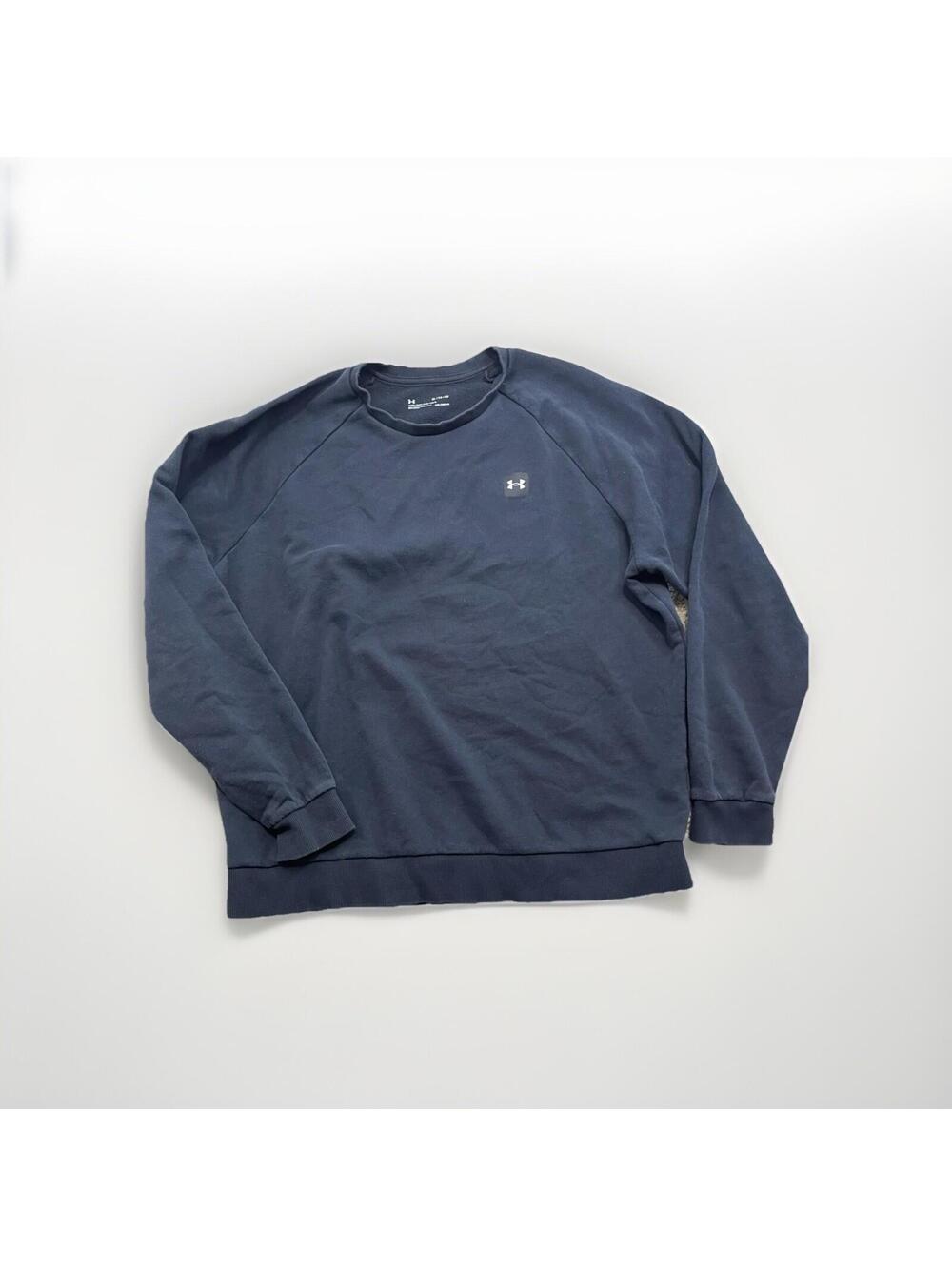 Under Armour Crew Neck Sweater Size XL Men’s Long Sleeve Black Logo Lounge